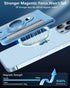 MagSafe Wallet with AirTag Holder, Magnetic Phone Wallet for iPhone 16/15/14/13/12 Series, 9 Card Holder, Light Sky Blue