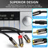 AIMHDUTY 1 2 Speaker-0.7 RCA Splitter Cable, Male to Female RCA Y Splitter Cable Stereo Aduio Video Adapter Extension