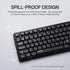 Rapoo X2100 2.4GHz 12 Quiet Wireless Keyboard and Mouse Combo, USB Receiver, Multimedia Keys, Spill-Proof, Full-Sized