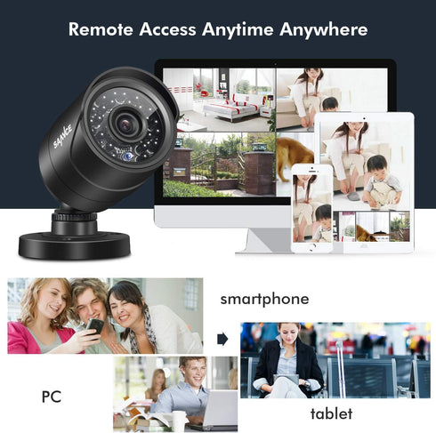 SANNCE 1/4" CMOS 800TVL 960H Weatherproof Bullet Security Camera with IR Cut Lens for Home Surveillance System