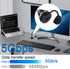 QIANRENON USB3.0 to USB C Threaded Fixing Adapter 5Gbps Male to Female Circular Connector for Data Transfer/Charging,