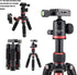 Portable Tabletop Camera Tripod, 20" DSLR Aluminum Mini Tripod with 360 Degree Pan Ball Head, Black