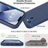 Vooii iPhone 13 Case - Navy Blue, Liquid Silicone, Shockproof, Camera Protection, Soft Anti-Scratch Microfiber Lining,