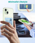iPhone 15 Plus Compatible Clear Phone Case with Card Holder, Shockproof Slim Cover, Transparent