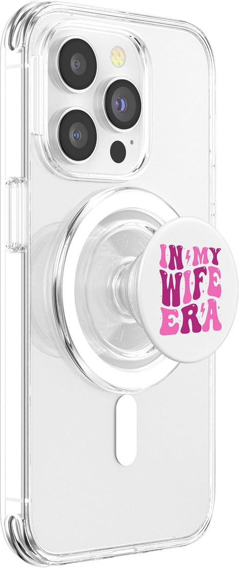 Funny Wife Gifts For Womens In My Wife Era Groovy I Love My Husband Wife PopSockets PopGrip for MagSafe