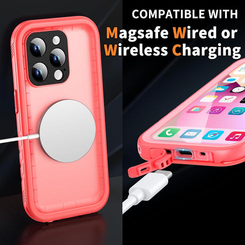 Cozycase Waterproof Case for iPhone 13 Pro Max 6.7 Inch, Full Body Dustproof Shockproof with Built-in Screen Protector,