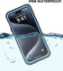 for iPhone 15 Pro Case Waterproof 6.1'', Full Protective Dustproof Shockproof Phone Case with Screen Protector (Blue)