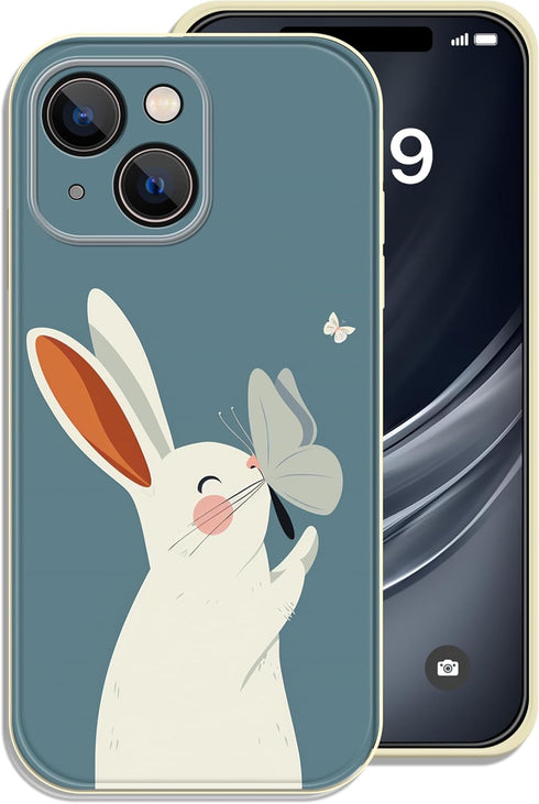 SKRYUIE Ultra-Slim Protective Case for iPhone 15, Shockproof Soft TPU and Scratch-Resistant Design - Rabbit