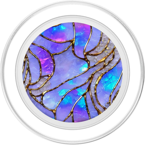 PopSockets Purple Blue Pink Mosaic Design MagSafe PopGrip for iPhone