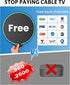 RTKJEQQ 360 4K 16.8ft TV Antenna for Smart TV Indoor, Digital Antenna with Signal Reception for Local Channels HD