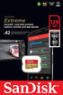 SanDisk Extreme 128GB Micro SD Memory Card for GoPro Works with GoPro Hero 9 Black Camera UHS-1 U3 / V30 A2 4K Class 10 (SDSQXA1-128G-GN6MN) Bundle with 1 Everything But Stromboli MicroSD Card Reader