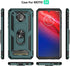 Moto Z4 Case - Military Grade Shock-Absorption Bumper Cover with Anti-Scratch Protection, Teal Ring Mount