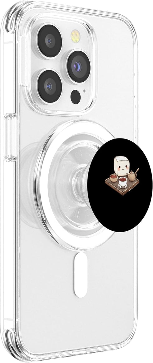 Stinky Tofu Chinese East Asian Food Designs Set Stinky Tofu With A Tea PopSockets PopGrip for MagSafe