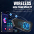 Motorcycle Helmet Speakers High Battery Life Helmet Headphone IPX6 Automatic Answer/Call Music Control/Intelligent Noise/Wake up Siri, 2 Different Types of Mic?Compatible with All Helmets?