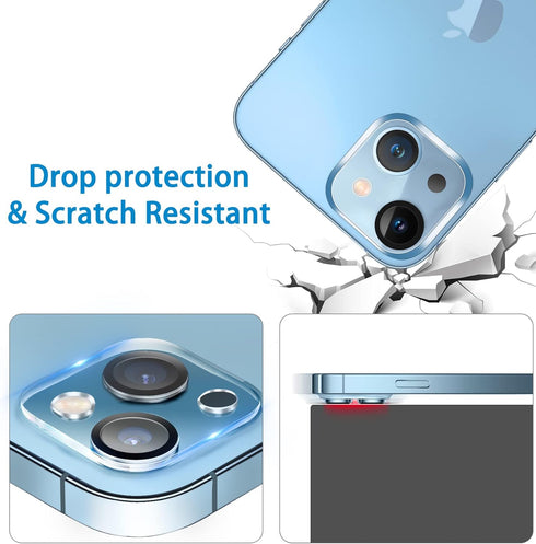 Dengduoduo 3 Pack 14 6.1" 14 6.7", 9H Tempered Glass Camera Lens Protector for iPhone & iPhone Plus Ultra HD, Hardness