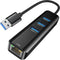 USB to Ethernet Adapter, ABLEWE 3 Ports USB 3.0 Hub with RJ45 1Gbps Gigabit Ethernet Adapter, for MacBook Air 2017,