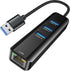USB to Ethernet Adapter, ABLEWE 3 Ports USB 3.0 Hub with RJ45 1Gbps Gigabit Ethernet Adapter, for MacBook Air 2017,