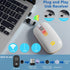 Wireless Mouse, Backlit LED Portable Slim Computer Mouse for Laptop, PC, MacBook, iPad, 2.4G Rechargeable