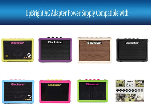 UpBright DC 6.5V AC Adapter Compatible with Blackstar FLY 3 Watt Mini Amp FLY3 Bass Acoustic Electric Guitar Bluetooth Speaker FLY3UJ FLY3PAK PSU1FLY PSU-1 SW10-06501500-W 6V 1.5A Power Supply Charger