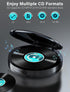 AFU 2000mAh 3.5mm MP3 Portable CD Player with Rechargeable Battery-Bluetooth Connect CD Player with Headphones Jack,FM