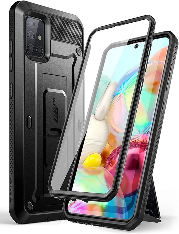 SUPCASE Unicorn Beetle Pro Case for Samsung Galaxy A71, Full-Body Heavy Duty Rugged, Black with Screen Protector