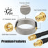 RG8X 20FT,Ultra 50 MOOKEERF SMA Male to SMA Female Coaxial Cable Low Loss SMA Extension Cable ohm for Router,GPS,RF