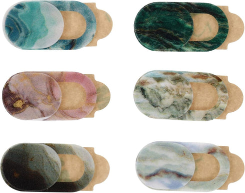 Hemobllo Marble Pattern Webcam Privacy Covers 6 Pack - Compact Lightweight Camera