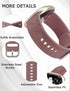 Minyee 3 Packs Floral Engraved Band for Fitbit Versa 4/3/Sense 2, Soft Silicone Dandelion Pattern Strap