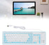 103 Keys Foldable Silicone Keyboard, Wired USB Waterproof Rollup Keyboard for PC Laptops (Blue)