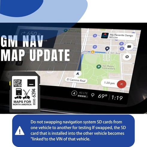 Thcbme 2025 Use,2024 85856394 Release GPS Navigation SD Card Compatible with GMC Chevry Cadilla Buick,Silverado