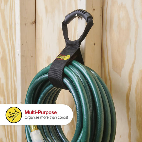 Easy-Carry Wrap-It Storage Straps, 22” (2-Pack) Heavy-Duty Hook and Loop Cord Carrying Strap