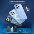 KCA_S3 360 15 16 17 S24 Purple Phone Ring Holder Case Compatible Magnetic Grip Rotation iPhone Pro Max Samsung Galaxy