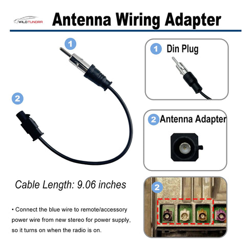 16Pin 2011-2020 16Pin F150 250 350 450 550 ISO Aftermarket Radio Harness Adapter for Ford with Radio Antenna Adapter