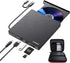 External CD DVD Drive, USB 3.0 CD Burner with 2 USB Ports and 2 TF/SD Card Slots, Optical Disk Drive for Laptop Mac, PC