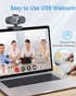 FWV 2K Webcam for PC Mac Laptop with Microphone,Full HD Web Cam for Streaming with Privacy Cover Sliders,USB C Web