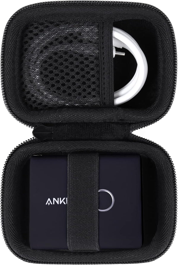 khanka Hard Case for Anker 45W Wall Charger, 5000mAh 20W Portable Charger, Case Only (Black)