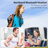 Neckband Bluetooth Headphones, Retractable Earbuds Wireless Headset with Microphone, Noise Cancelling for Workout