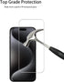 Easy Alignment Frame for iPhone 15 Pro Max Tempered Glass Screen Protector Film, 3-Pack