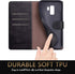 SUANPOT Leather Wallet Case for Samsung Galaxy S9+ / S9 Plus 6.2 with RFID Blocking Credit Card Holder, Black