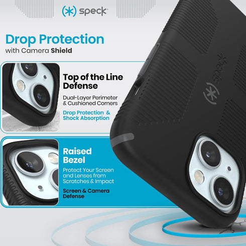 Speck 15 15 14 13 6.1 Inch iPhone Case - Built for MagSafe, Drop Protection Grip for iPhone iPhone & iPhone - Scratch