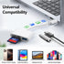 WZDYFL 15-17, 4-in-1 3 SD Card Reader for iPhone USB C SD Card Reader iPhone with SD/TF/USB-A Slots & Charging Port