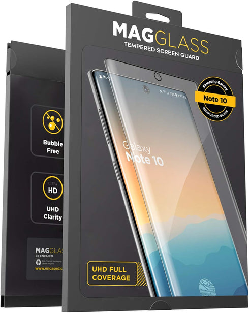 magglass Galaxy Note 10 Tempered Glass Screen Protector with Fingerprint Display Compatibility, Anti Bubble UHD Clear