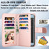Takfox Galaxy J3 2018 Leather Wallet Case, Flip Folio with 9 Card Holder and Detachable Strap in Rose Gold