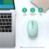 TECKNET Wireless Mouse for Laptop, 2.4G Quiet Computer Mouse with USB Receiver, 4 Buttons, 800/1200/1600 DPI - Mint