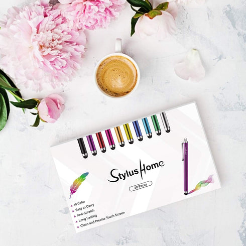 StylusHome 20 Pack Stylus Pens for Touch Screens, Universal Capacitive Precision Compatible with iPad, iPhone, Tablets