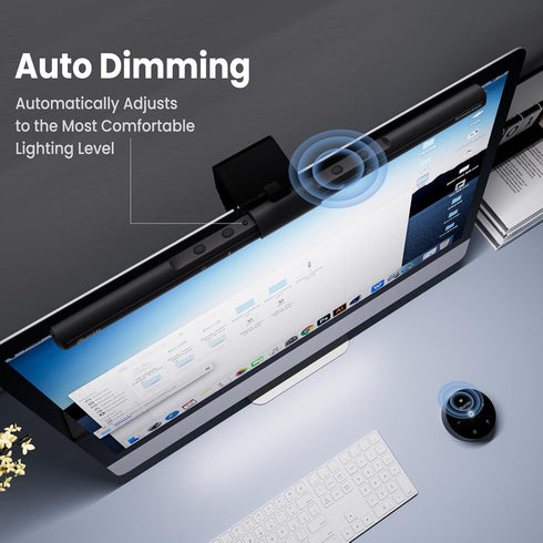 Quntis Computer Monitor Lamp, USB Reading LED Task Light Bar for Eye Caring, Dimmable, Touch Control, No Glare