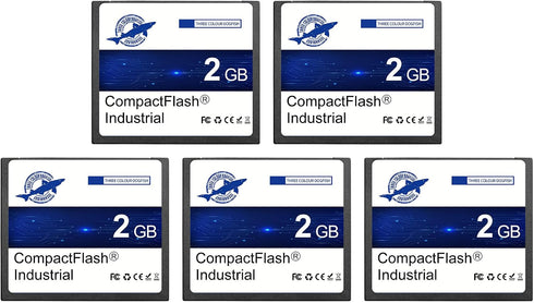 THREE COLOUR DOGFISH Dogfish CF Card 2GB 5Pack Compact Flash Memory Type I Card FAT16