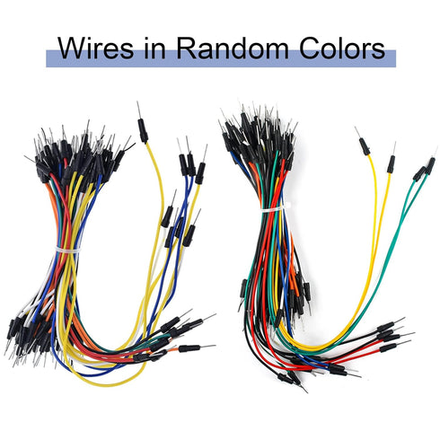 RGBZONE 130pcs Solderless Flexible Breadboard Jumper Wires Male to Male for Arduino and Robotics