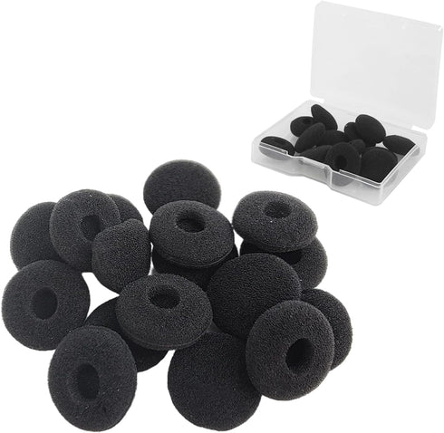 EKIND 24 PCS Soft Sponge Earbuds Cover Pads for Earphone MP3 MP4 Stereo Headsets, Protective Accessories Cap (Black)