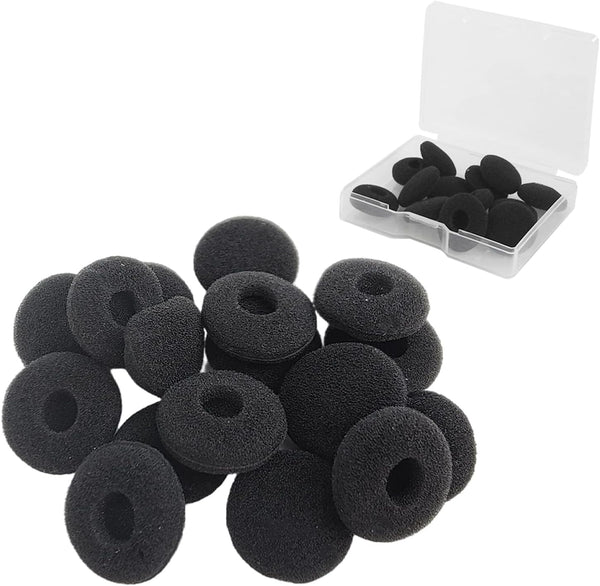 EKIND 24 PCS Soft Sponge Earbuds Cover Pads for Earphone MP3 MP4 Stereo Headsets, Protective Accessories Cap (Black)